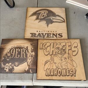 NFL Team Wooden Plaques Set